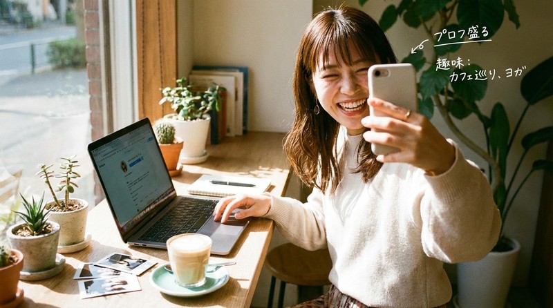 プロフィールを盛る(返信率を上げる)のイメージ写真