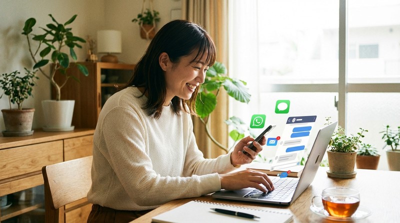 返信スピードを上げてラリー数を増やすのイメージ写真