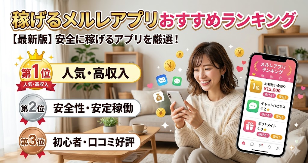 稼げるメルレアプリおすすめランキング【2026年最新版】